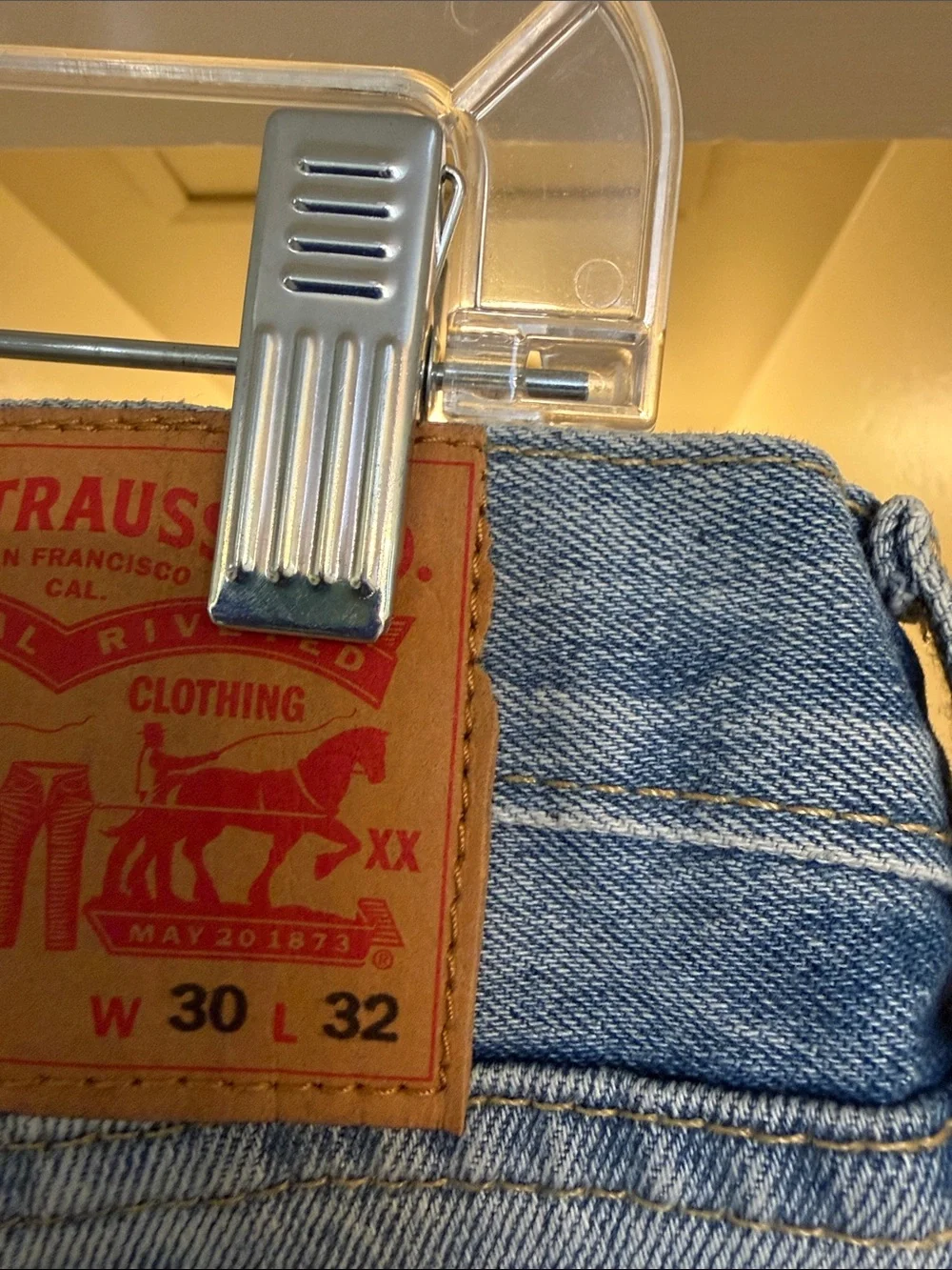 Levi's Light Blue Straight Leg 501 Jeans